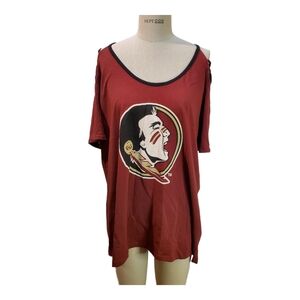 New Women's FSU Cold‎ Shoulder Top Size L